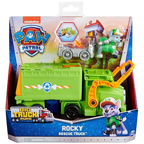 Paw Patrol, Big Truck Pups Rocky Transforming Toy Truck with Collectible Action Figure - £8.99 @ Amazon