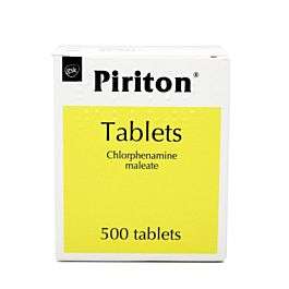 PIRITON Antihistamine Tablets for various allergies, including hayfever 500 x 4mg tablets £19.99 + £3.99 delivery @ Reach Pharmacy