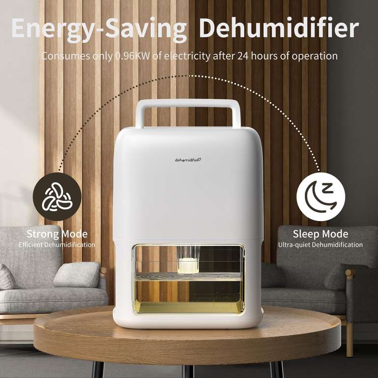 OMISOON Small Dehumidifiers for Home, 1800ml Dehumidifier Dual Semiconductor, Auto Shut Off & Timer