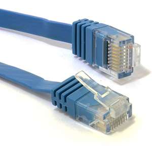 kenable FLAT CAT6 Ethernet LAN Patch Cable Low Profile GIGABIT RJ45 10m BLUE [10 metres] - sold and dispatched by kenable_ltd