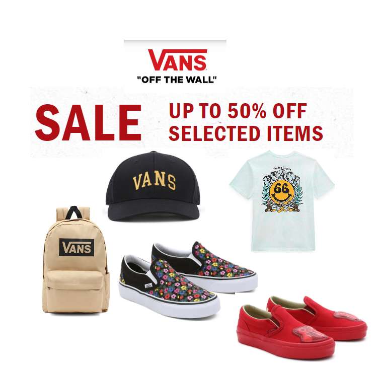 Up to 50% off the Sale, Delivery £5 Free on £45 + Free Returns @ Vans