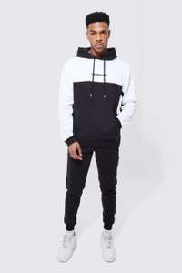 Official Colour Block Hooded Tracksuit With Tape for £20 + £3.99 delivery @ boohoo