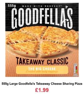 Large Goodfella's Takeaway Cheese Sharing Pizza 555g £1.99 Instore @ Farmfoods