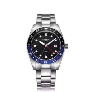 Rotary Men's Stainless Steel Bracelet Watch GMT - @ H Samuel
