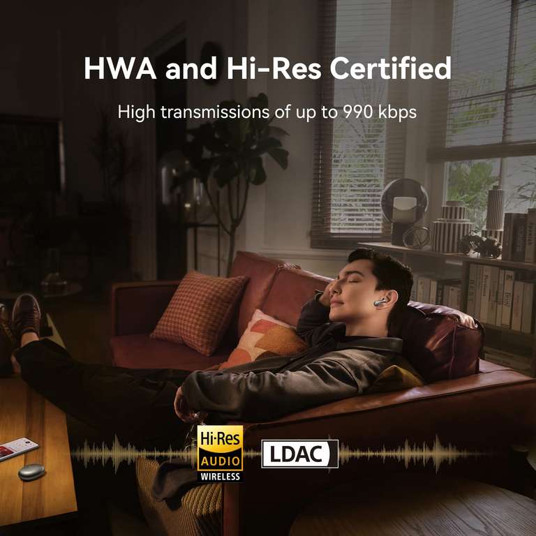 HUAWEI FreeBuds 5 - ANC/Wireless charging/Hi-Res Audio/LDAC + Free Case, using code