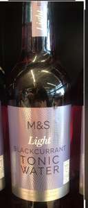 Light black currant tonic water 500ml 44p @ Marks & Spencer Leamington spa