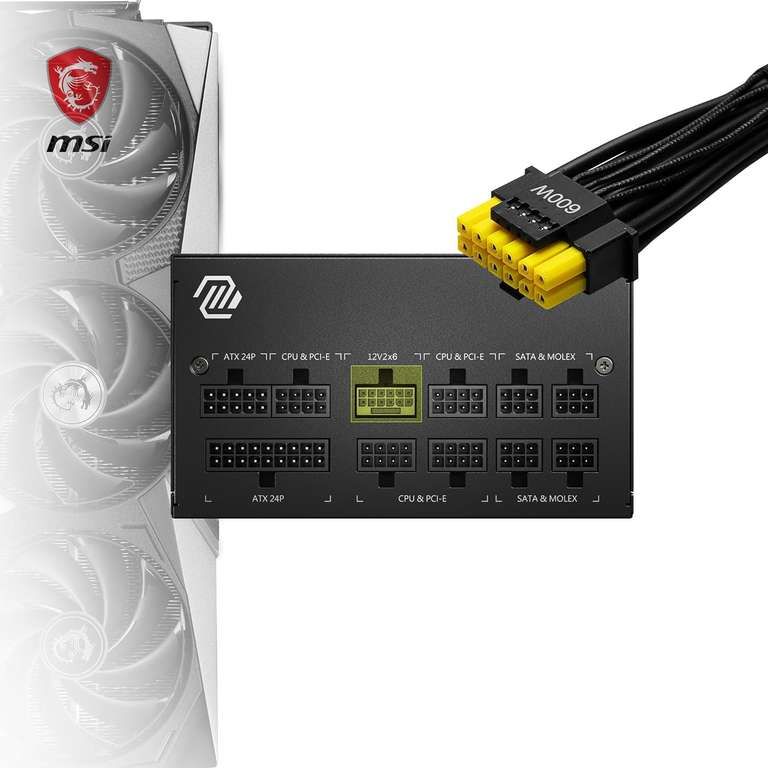 MSI MAG A850GL 850W PSU ( Gold rated / ATX3.0 / PCIe 5.0 / Fully Modular )