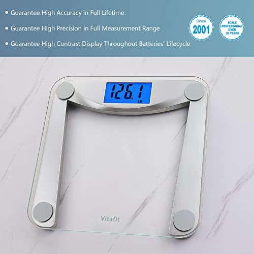 Weight Watchers Digital Weight Glass Scale with High Contrast Blue