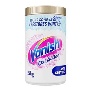 Vanish Gold Oxi Action Stain Remover and Whitening Booster Powder For Whites 1.5 kg / £6.79 S&S + Voucher
