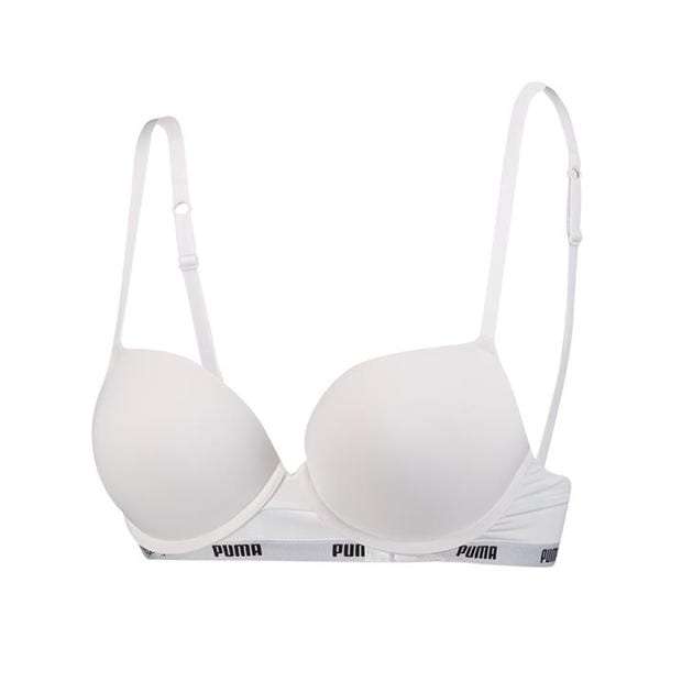 PUMA Women's Push-Up Bra Black & White (Various Sizes) £7 @ Amazon