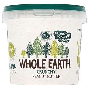 2x 1kg tubs Crunchy peanut butter Whole Earth £10 / Subscribe + Save £9 Amazon