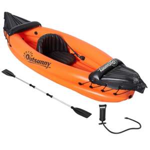 Outsunny Inflatable Kayak, 1-Person Inflatable Boat, Inflatable Canoe Set £75.99 with code @ Outsunny / Ebay (UK Mainland)