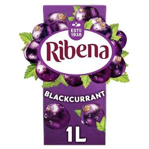 Ribena Blackcurrant Juice Drink Carton 1L (90p/85p with Subscribe & Save)