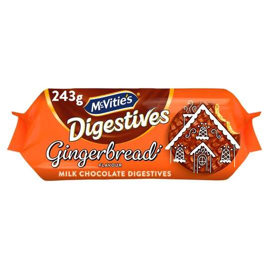 McVitie's Gingerbread Chocolate Digestives, 243g - 69p each or 2 for £1 instore @ Heron Foods, Bootle (Merseyside)