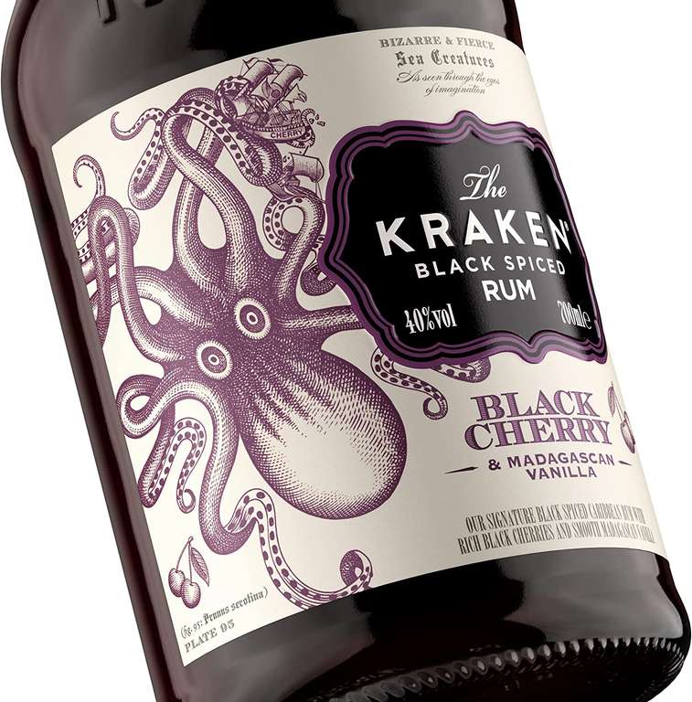 The Kraken Black Cherry & Madagascan Vanilla Black Spiced Rum 40% - 70cl £20 @ Amazon