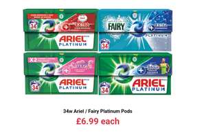 Ariel / Fairy Platinum Pods 34 Washes