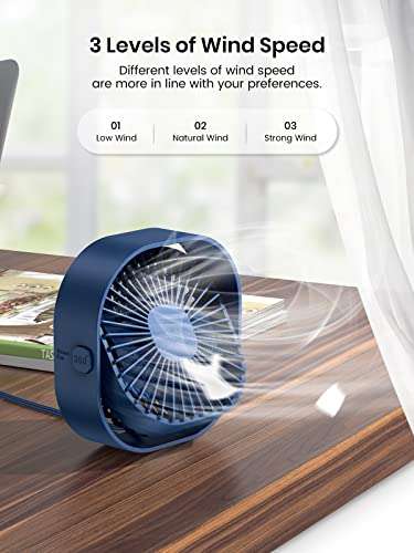 TOPK Desk Fan USB Desk Fan Mini Fan with Strong Airflow & Quiet Operation £7.99 with voucher Dispatches from Amazon Sold by TOPKDirect