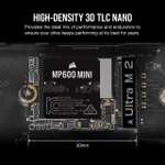 1TB - Corsair MP600 MINI M.2 NVMe PCIe x4 Gen4 2 M.2 2230 SSD Up to 4,800MB/sec - Great for Steam Deck