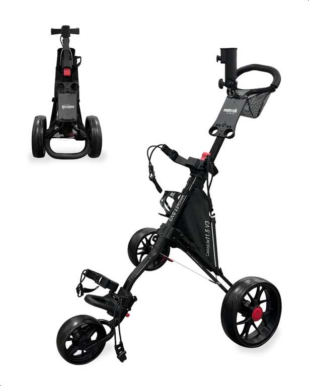 Caddytek CaddyLite 11.5 V3 3 Wheel Golf Push Cart - Lightweight, Easy To Fold