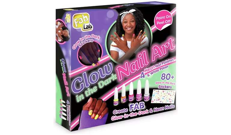 FabLab Glow in the Dark Nail Kit £9.75 free click and collect @ Argos