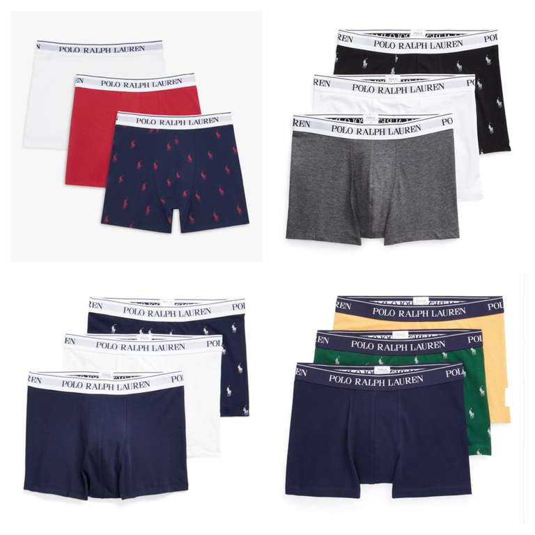 3 Pack - Polo Ralph Lauren Stretch Cotton Trunks (M-XL) - Click & Collect (£2.50)