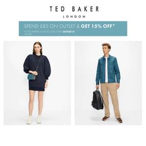 Outlet Sale Up to 60% off + Extra 15% off over £85 with code + Free Click & Collect - @ Ted Baker