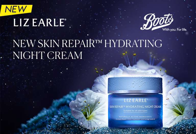 Liz Earle New Skin Repair Hydrating Night Cream Free Sample For Boots 