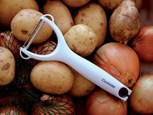 Culinare C30001 Safety Y Peeler | White | Plastic/Stainless Steel | Manual Potato/Vegetable/Fruit Peeler £2.25 @ Amazon