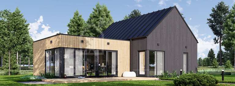 Granny Annexe MIRABEL (Insulated, 44 mm + Cladding), 69 m² + Free Delivery in 5-6 Weeks