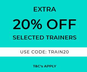 An extra 20% off Selected Trainer Styles with Voucher code @ Clarks Outlet