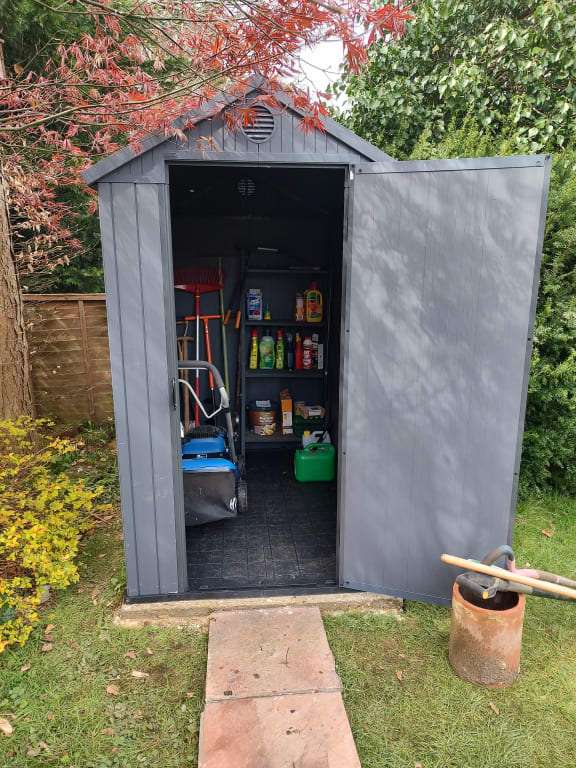 Keter Darwin Grey Outdoor Apex Garden Storage Shed - 6 x 4ft (Further 10% off for TradePro members)
