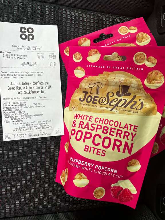 White Chocolate & Raspberry Popcorn Bites In Ashley Down