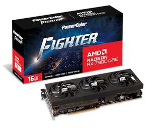 AMD Powercolor Radeon RX 7900 GRE Fighter OC (16GB GDDR6/PCI Express 4.0/2293MHz/18000MHz) Graphics Card Via Amazon US