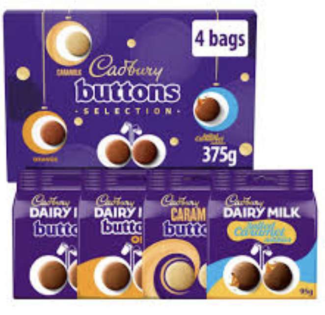 Aero Festive Selection 360g £2.00 // Cadbury Buttons Selection 375g £2.00 // Toffifee White Chocolate 75p - Chelmsford