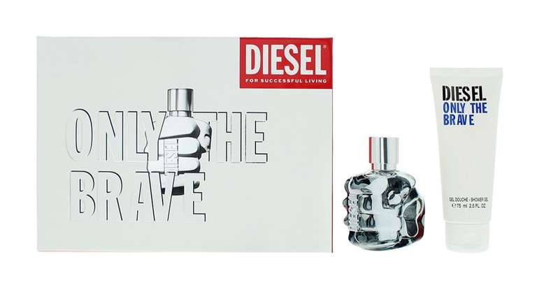 DIESEL Diesel Only The Brave Gift Set Eau De Toilette 50ml & Shower Gel 75ml