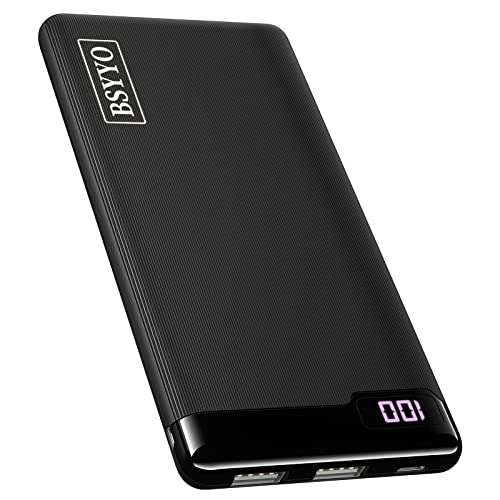 BSYYO power bank,15W 10000mAh LED display portable charger 3 USB ports,USB C input/output £9.99 @ Dispatches from Amazon Sold by Gsunc UK