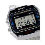 Casio Men's Retro Style, Digital Chronograph Silver Stainless Steel Watch A163WA-1QES, with free C&C