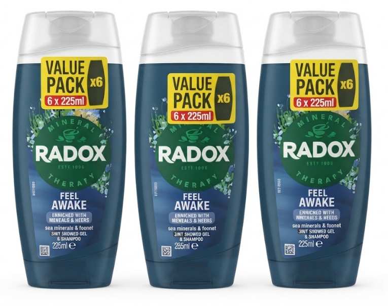 6x 225ml radox shower gel value pack Whitehouse ipswich