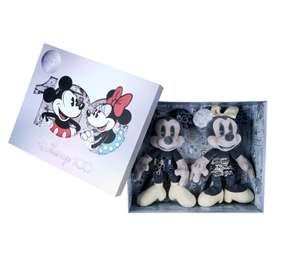 Plush Disney Mickey Mouse & Minnie Mouse - ltd 100th anniversary Disney collectors edition with gift box, certificate - each 33cm high