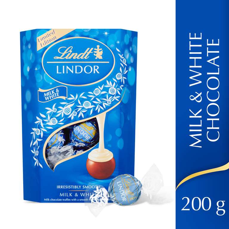 Lindt Lindor Milk and White Chocolate Truffles Box 200 g for £4.94 at ...