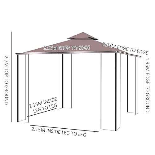 Outsunny 3 x 3(m) Patio Gazebo Canopy £144.49 Dispatches from MHSTAR @ Amazon