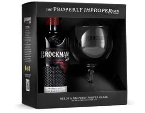 Brockmans Intensely Smooth Premium Gin Gift Set 70cl with Gin Balloon Glass