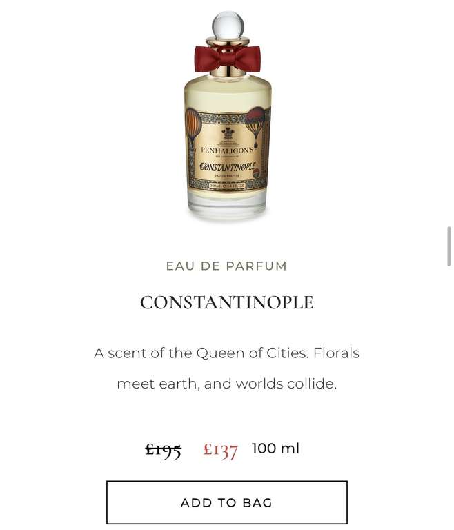 Penhaligon’s Halfeti Cedar Eau de Parfum 100ml £127 + Free Miniature Gift Set With Code @ Penhaligons
