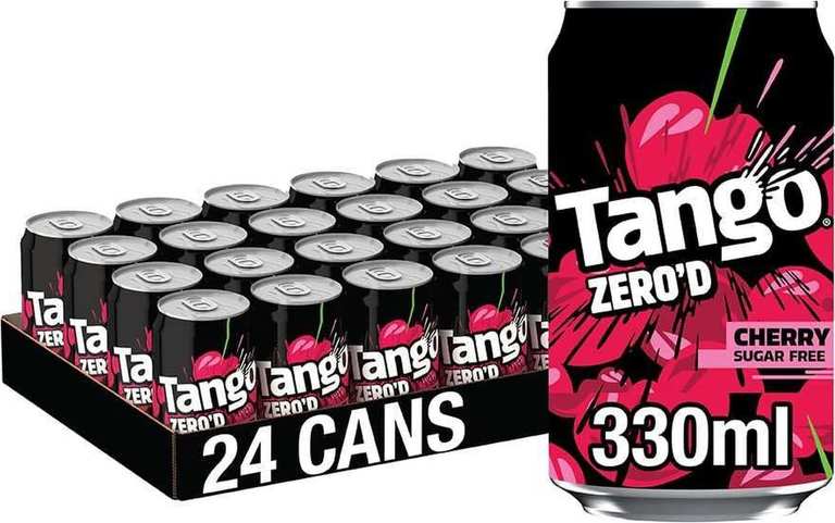 24 x Tango Cherry Sugar Free -330ml Cans - w/Voucher