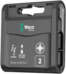 Wera Bit-Box 20 BTZ PZ2 BiTorsion Long Life All Purpose bits for drill/drivers £17.52 @ Amazon
