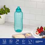 Sistema Twist 'n' Sip Squeeze Sports Water Bottles | Leakproof Water Bottles | 460 ml | BPA-Free 4 Pieces - £8.12 @ Amazon