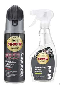 Simoniz Upholstery & Carpet Cleaner 400ML - £1.79 / Simoniz Iron Active Wheel Cleaner 500ML - £1.99 @ Euro Car Parts