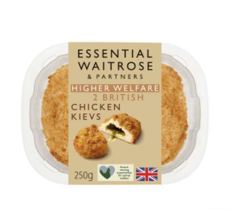 Waitrose Essential 2 Garlic And Herb Chicken Kievs 250g - £1.93 at Waitrose