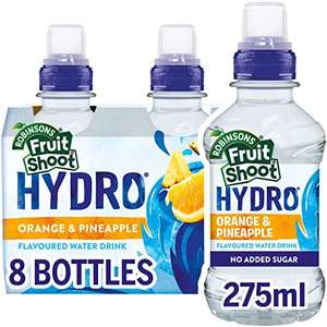 Robinsons Fruit Shoot Hydro Flavoured Water, Orange and Pineapple 8 x 275ml (Voucher Available on S&S £1.87/£1.75)