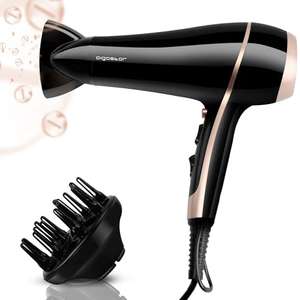 Aigostar Professional Ionic Hair Dryer 2400W, Negative Ion Hairdryer with Diffuser and Concentrator, Prime Exclusive Sold by SparklEN